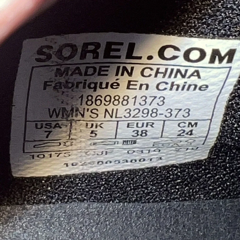 Sorel‎ Ainsley Conquest Hiking Boot Size 7 Oatmeal Tan Suede Leather Waterproof
